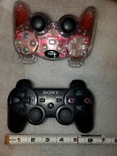 2 controllers  Dream Gear RED Lava Glow Wireless PS 2 Sony Daulshock 3 sixaxis