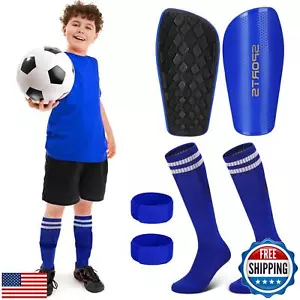 Regilt Soccer Shin Guards for Youth Kids, Shin Pads with Soccer Socks and Gua - Picture 1 of 5