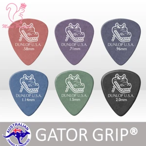 🔥🎸 6x Genuine Jim Dunlop 🐊 GATOR GRIP® Assorted Mix 🌈 Guitar Picks Plectrum - Picture 1 of 7