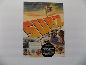 LIFE 1938 PRINT AD SUEZ MOVIE TYRONE POWER LORETTA YOUNG WAR - Picture 1 of 1