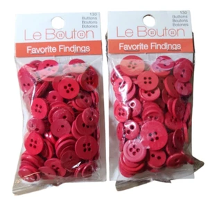 *Multi Pack* Button Le Bouton Favorite Findings buttons RED 130pcs 551100403B - Picture 1 of 3