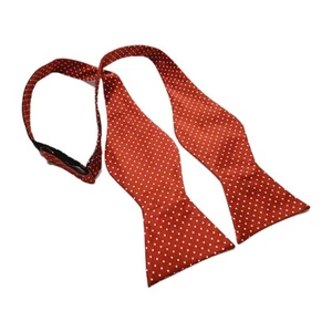 SetSense Bowtie Red Polka Dot Pattern Men's Silk Bow Tie Adjustable - Picture 1 of 3