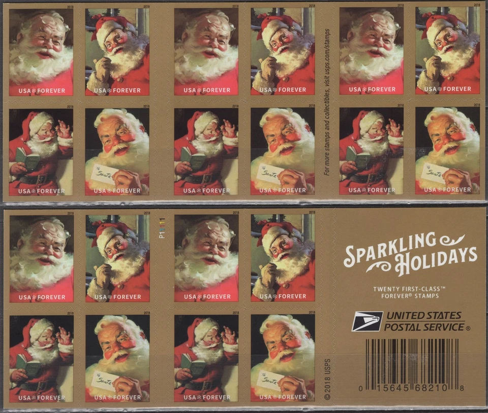 SC# 5335a (5332-35) – 2018 Forever Stamp - Sparkling Holidays Pane of 20 - Image 1 of 1