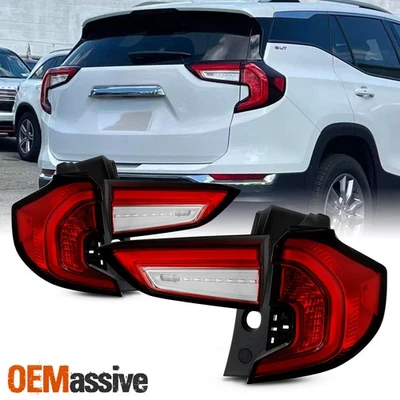 For 22-24 GMC Terrain SLE|SLT|AT4 Full LED Tail Lights Complete Set Black Trim - Image 1 of 4