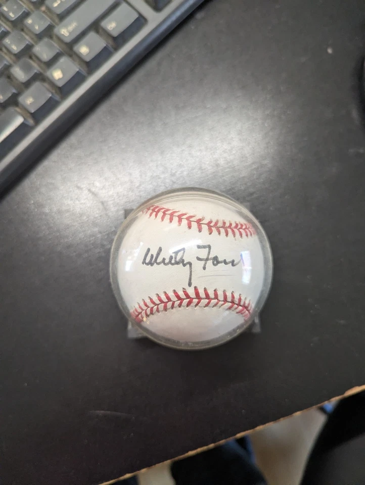 whitey ford autographed baseball - Image 1 of 1