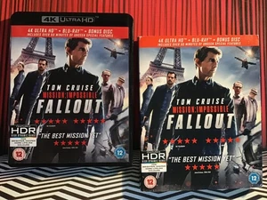 MISSION: IMPOSSIBLE - FALLOUT (4K UHD Blu-ray) + SLIPCOVER. 3-Disc. TOM CRUISE - Picture 1 of 9