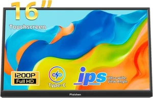 Touchscreen Portable Monitor 16 Inch FHD 1920x1200P HDMI USBC IPS Monitor - Picture 1 of 7