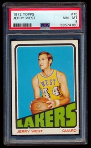 1972 Topps Jerry West PSA 8 Lakers Legend, great eye appeal - Bild 1 von 2
