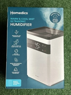 Homedics Warm & Cool Mist Ultrasonic Humidifier White - New & Sealed - Image 1 of 4