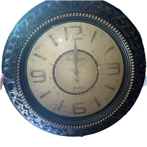 Westminster Clock Company London 20” Oversized Plastic Ornate Wall Clock Large # - Bild 1 von 5