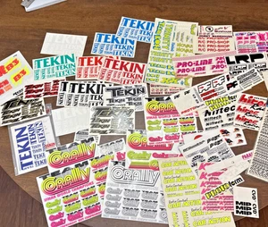 Vintage RC Car HUGE Sticker Decal Lot RC Tekin Corally Ifmar Kimbrough Paragon - Picture 1 of 16