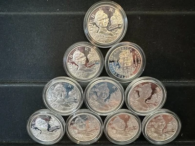 10 Coin 1999-P Proof DOLLEY MADISON Silver Dollar LOT OF TEN in capsules PF - Image 1 of 2
