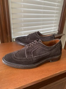 RARE MODEL | ALLEN EDMONDS BROOKS BROTHERS 10D MACNEIL BROWN SUEDE SHOES 10 D - Picture 1 of 23
