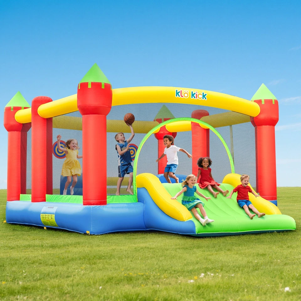 Casa de rebote inflable comercial de 15x12 pies con castillo de salto soplador para 6 niños Foto 1 de 4