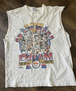 VTG 1992 Olympic Dream Team Shirt Vtg Thrashed - Picture 1 of 7