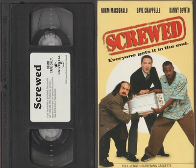 SCREWED VHS Norm MacDonald / Dave Chappelle PROMO VIDEO STORE SCREENER - Image 1 of 2