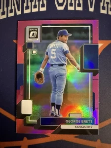 2022 Panini Donruss Optic George Brett Pink Prizm Parallel #114 Kansas Royals - Picture 1 of 4