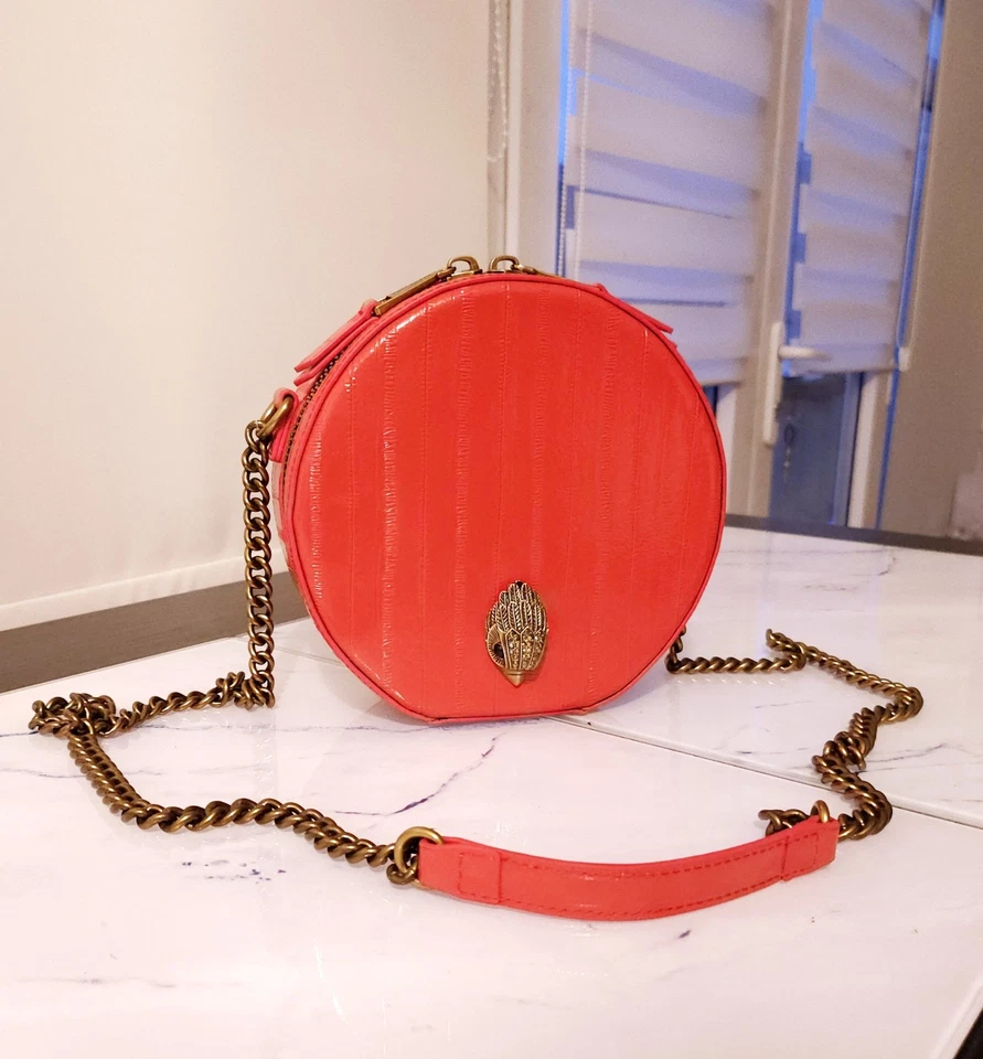 Kurt Geiger Shoreditch Bag Patent Red Round Crossbody  - Image 1 of 4