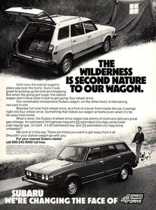 1979 Subaru: Wilderness Is Second Nature To Our Wagon Vintage Print Ad - Picture 1 of 1