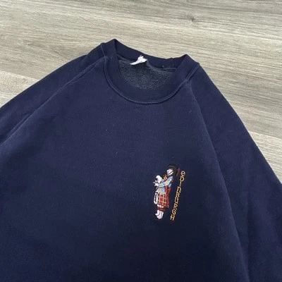 Sudadera Vintage Edimburgo Adulto XXL Bordada Peso Pesado Logo Años 80 G2U Foto 1 de 4