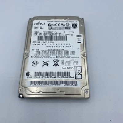 Bootable MacOS 2.5" ATA IDE Hard Drive 80GB Fujitsu Apple OS 9 OS X - Image 1 of 4