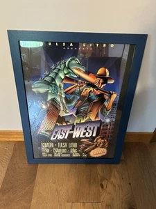 GREAT VINTAGE FRAMED GODZILLA AND JOHN WAYNE EAST MEETS WEST WITH FREE SHIPPING - Picture 1 of 11
