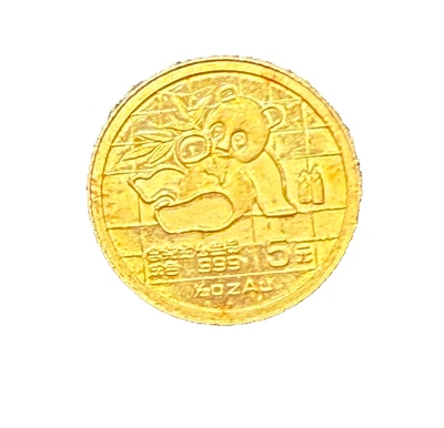 China 1989 oro 1/20 oz 5 yuanes panda joyería removida Foto 1 de 2