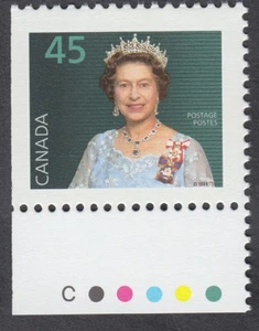 Canada - #1360ixs 45c Queen Elizabeth II, Booklet Stamp, Coated Papers - MNH - Picture 1 of 1
