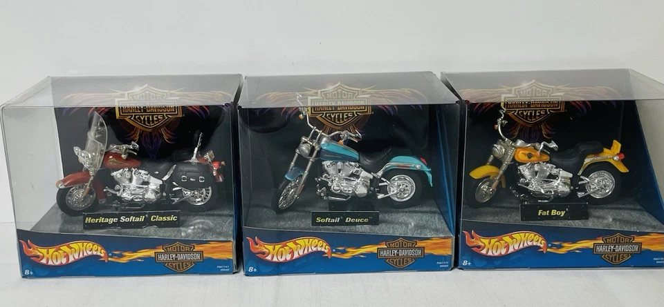 HOT WHEELS Harley Davidson Collection 1:18 Die Cast Motorcycle MATTEL 2001 NEW - Image 1 of 4