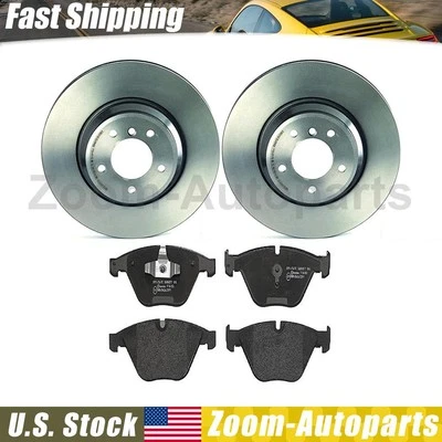 Kit de rotores de freno delanteros y pastillas de freno Brembo OE para BMW 335i 2012 2013 Foto 1 de 4