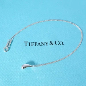 Tiffany & Co Elsa Peretti Teardrop Pendant Necklace Silver 925 No Box - Picture 1 of 10