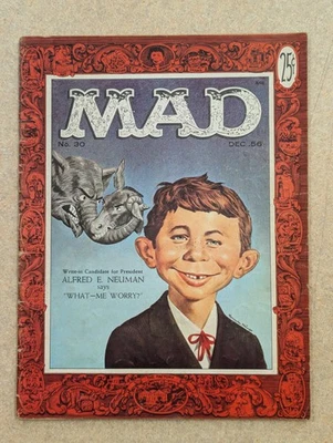MAD Magazine #30. Dec 1956. First Appearance of Alfred E. Neuman. FN- (5.5) - Image 1 of 4