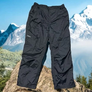 Cabela’s Rain Shell Pants Men’s XL Black Waterproof Hunting Hiking Outdoor - Picture 1 of 3