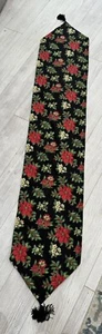 Vintage Weihnachten/Herbst 2-seitiger Tischläufer Druck 70" x 13,5" spitze Quasten - Bild 1 von 4