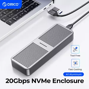 ORICO M.2 NVMe SSD Gehäuse 20 Gbps NVMe Case USB C 3.2 Gen2 DE - Picture 1 of 10