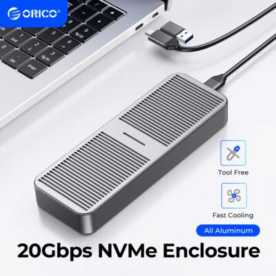 ORICO M.2 NVMe SSD Gehäuse 20 Gbps NVMe Case USB C 3.2 Gen2 DE - Image 1 of 4