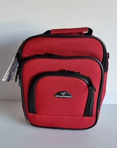 Australian Luggage Co. Canvas Shoulder Bag, Red, New #SUD1 - Picture 1 of 14