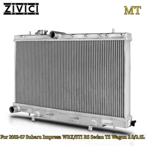 2 Row Aluminum Radiator For 2002-2007 Subaru Impreza WRX STi Sedan Wagon 2.5L MT - Picture 1 of 8