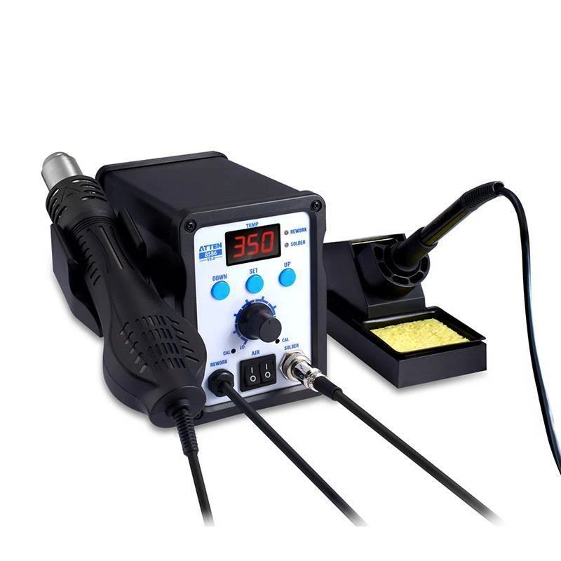 AT8586 Dual Soldering and Hot Air Rework Station Solder Atten - Image 1 of 1