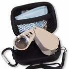 Jewelers Loupe 40x Magnifier with Led/Uv Illumination and Unbreakable Eva Case (