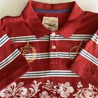 Red Camel Mens Polo Rugby Cotton Shirt Size XL Multi Color Short Sleeve