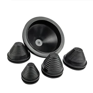 Ø 12-130 mm Black Sleeves Cable Grommets Rubber Tapered Sleeved Seal Plugs Bungs - Picture 1 of 23