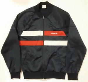 Vintage 80er Adidas Spell Out Color Blocked Trainingsjacke Herren Gr. S Made In USA   - Bild 1 von 7
