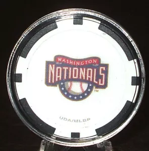 (1) Washington Nationals Poker Chip Golf Ball Marker - Black / Black Inserts  - Picture 1 of 1
