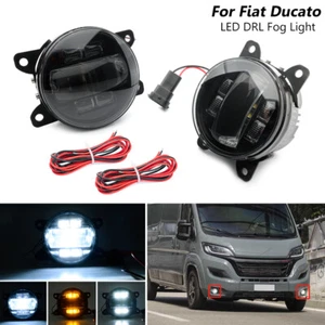 Luz antiniebla LED ahumada para Fiat Ducato 2014-2023 + lámparas de marcha DRL ámbar/blanco - Imagen 1 de 15
