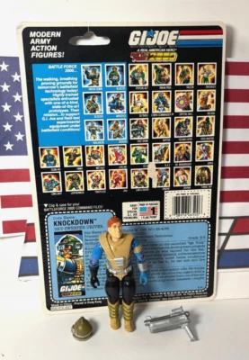 GI Joe Knockdown 1987 v1 *100% COMPLETO con reverso de tarjeta completo, ¡Bonito! Battleforce 2000 Foto 1 de 4