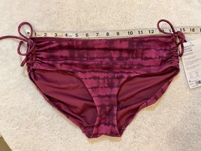 Bikini Athleta Nuevo con Etiquetas M 8 10 Pulgadas Parte Inferior Completa Vintage Ciruela Scrunch 657720 Tie Dye Foto 1 de 4