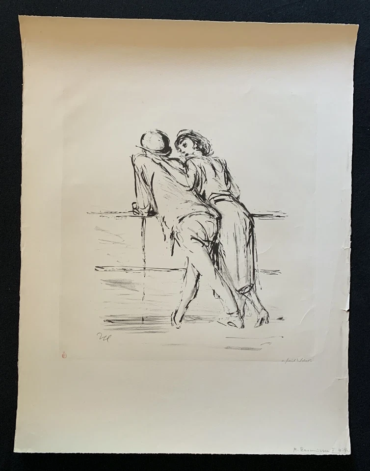 A. Paul Weber, Zuspruch, Lithographie, 1953, handsigniert - Bild 1 von 1