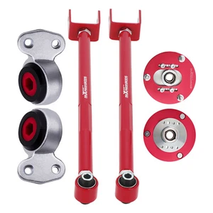 6 Pc Adjustable Control Arm + Camber Plate + Control Arm Bushings for BMW E46 - Imagen 1 de 10