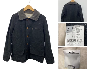 Visvim 14AW MINIE HUNTING JKT Lana Melange Negro Talla 2 Clásico Aspecto Exterior - Imagen 1 de 7